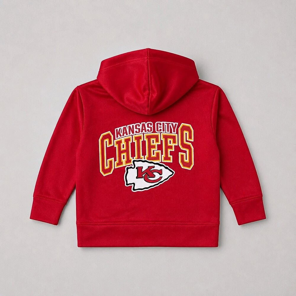 NFL Team Apparel Kansas City Chiefs Kids 12M Red Pullover Hoodie